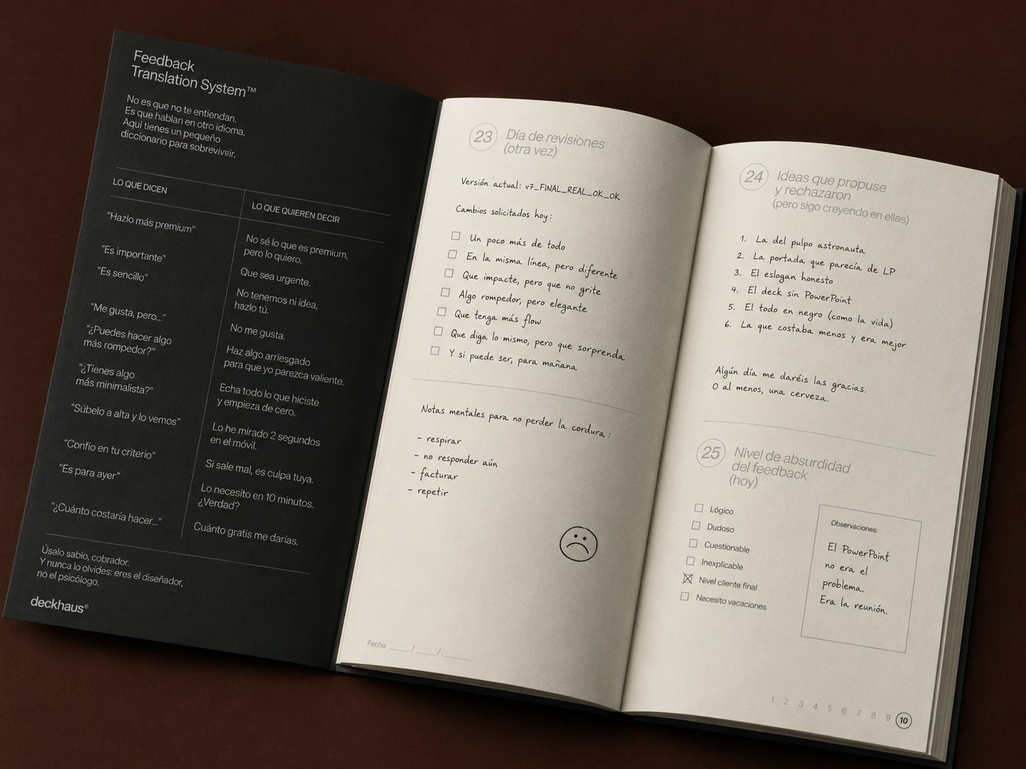 Inside spread — Feedback Translation System