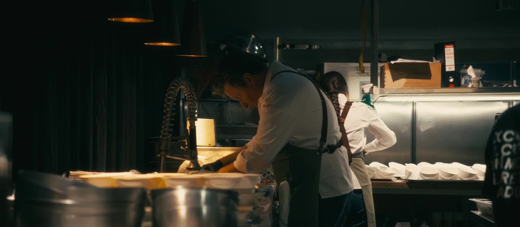 The kitchen, filmed like a stage.