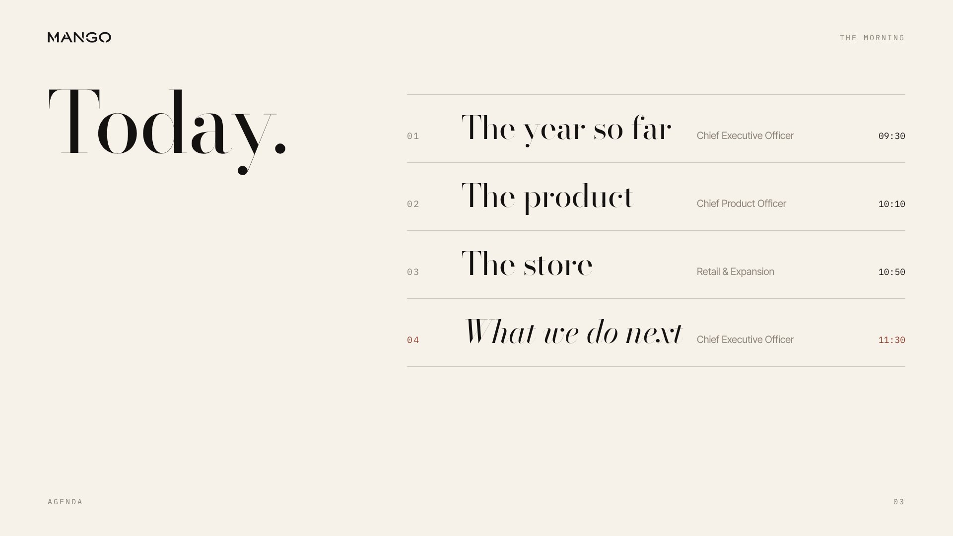 Mango — Every season has one moment
