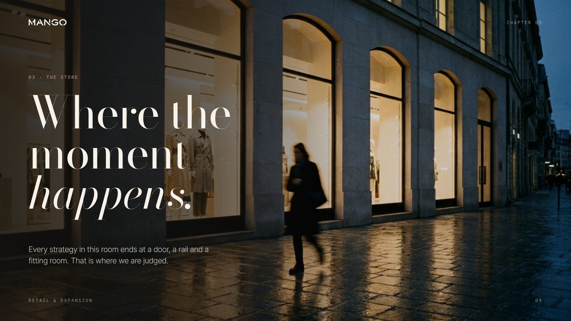 Mango — The store, and the close